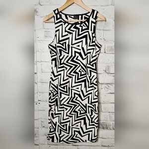 THX Y2K Abstract Black and White Dress